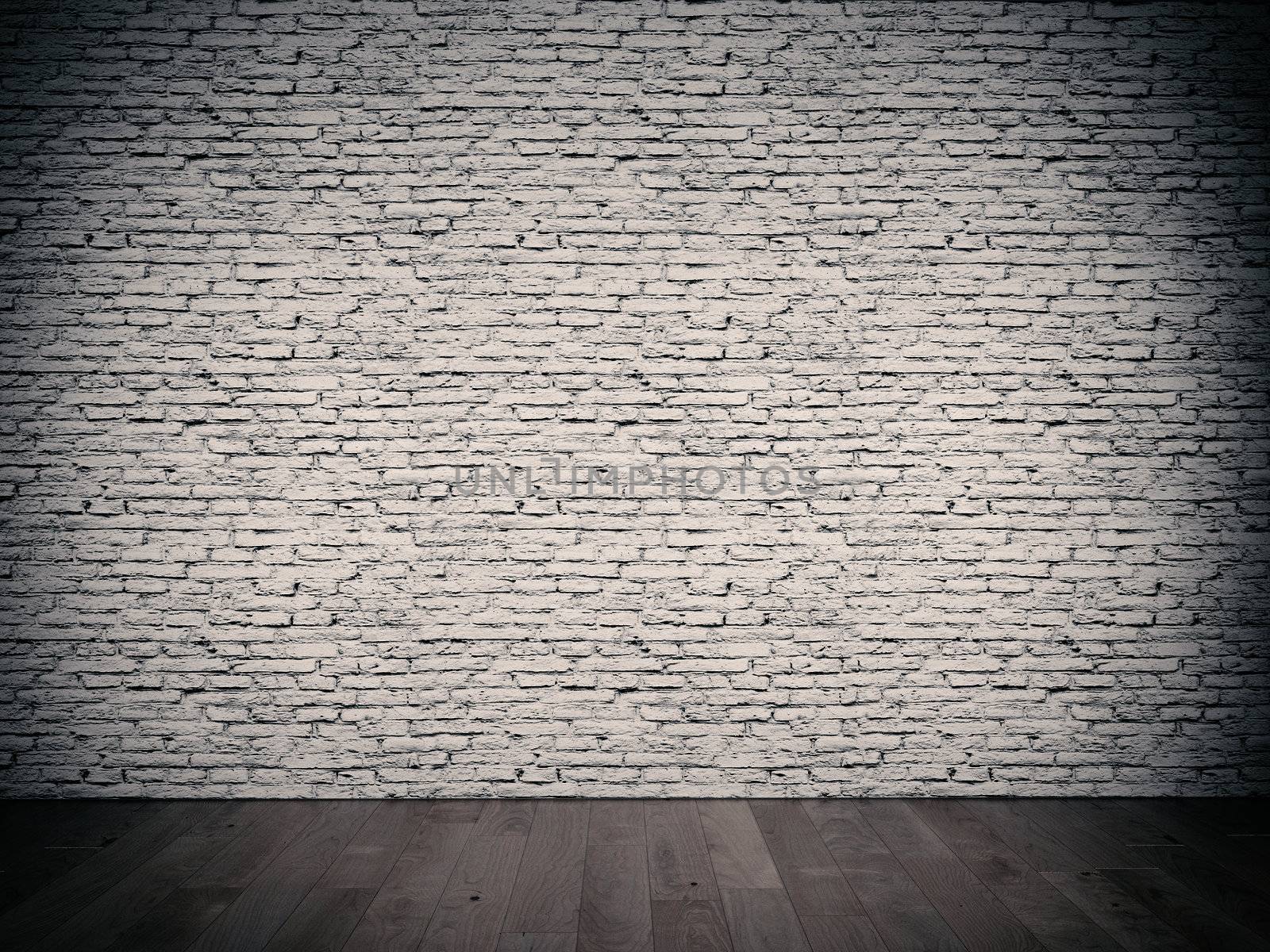 white brick wall  by vicnt