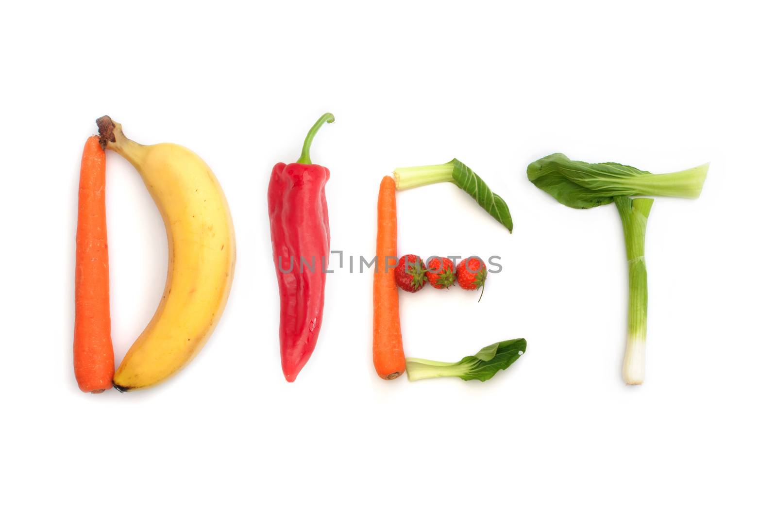 Diet spelt using fruits and vegetables 