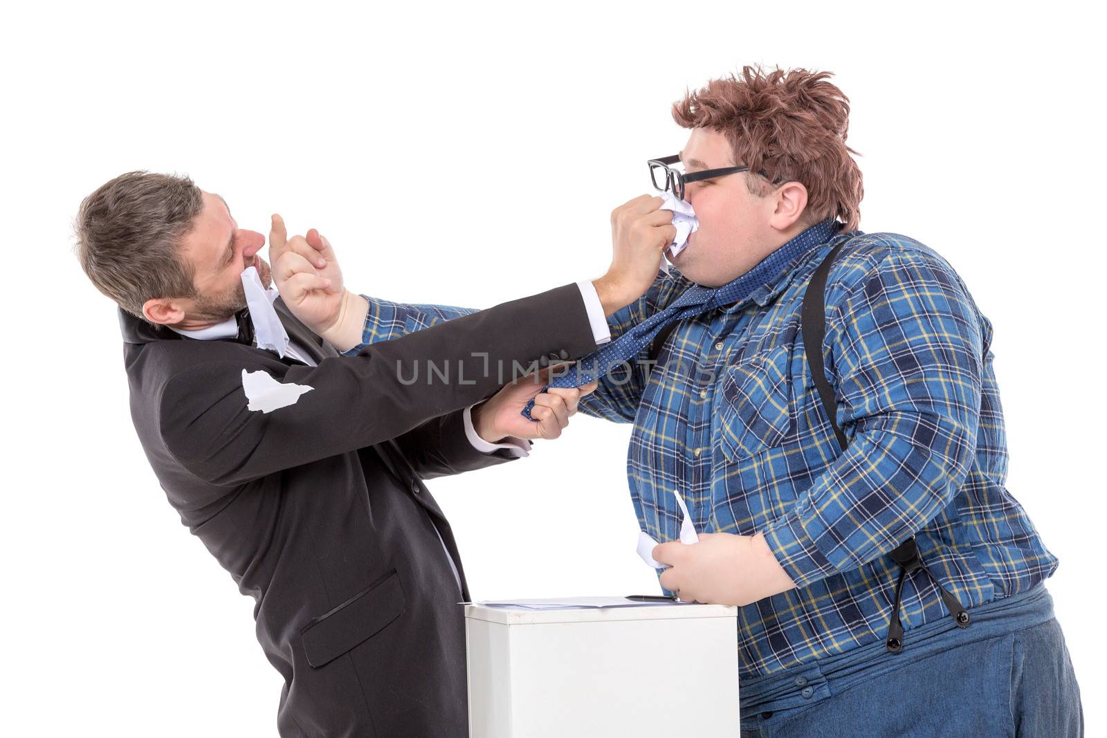 Two men resorting to fisticuffs by Discovod