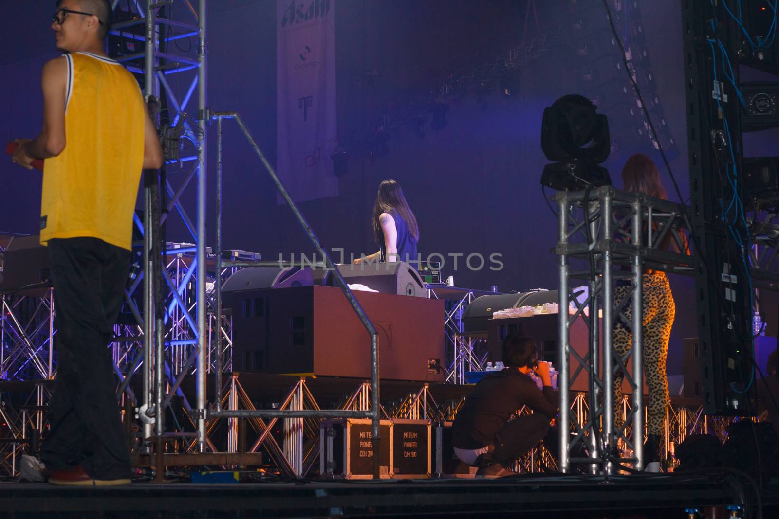BANGKOK - DECEMBER 9 : STEVE AOKI  show at  808 FESTIVAL 2013, a super-charged international beat buffet that is set to rock the ears dancing feet of Bangkok, Thailand.