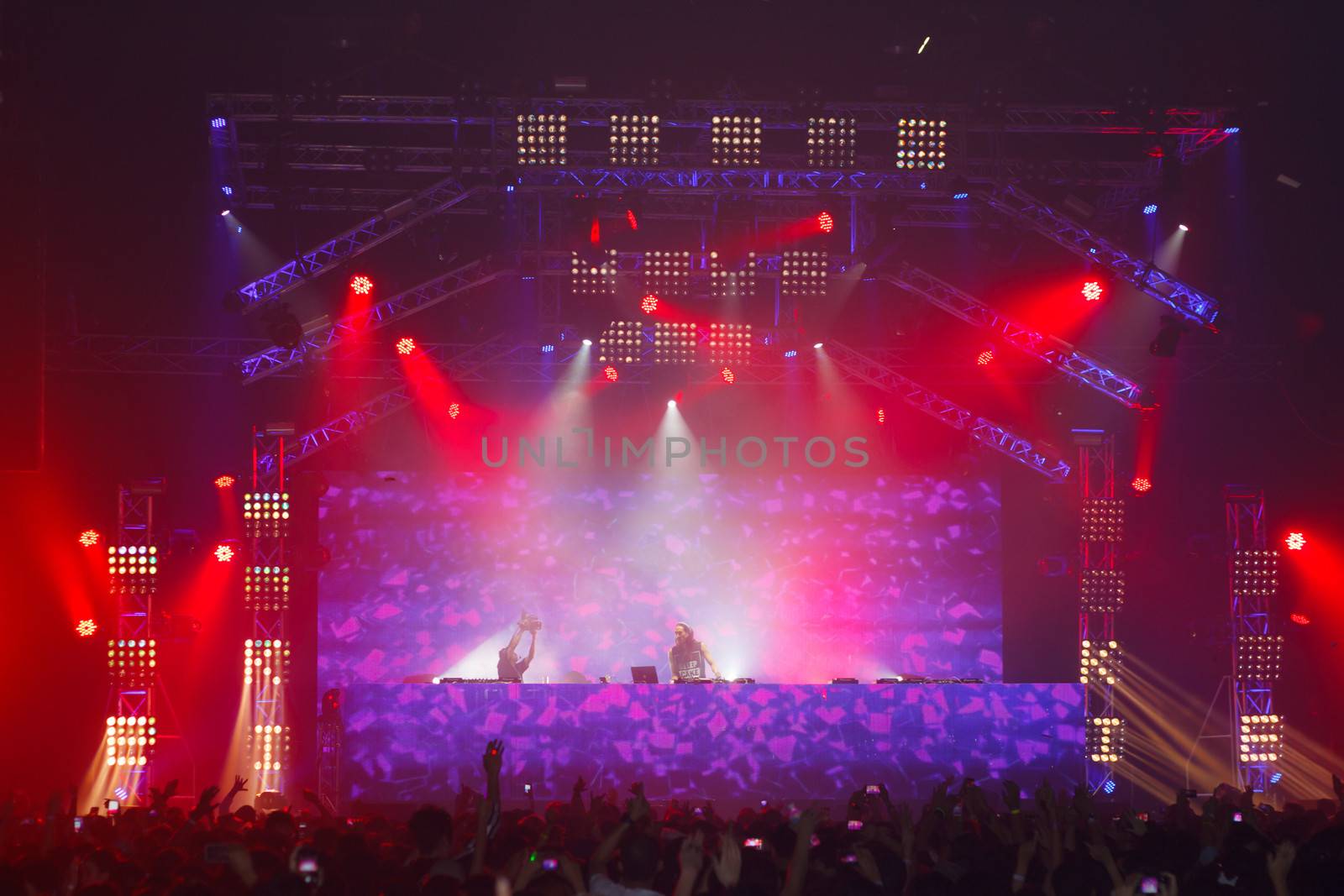 BANGKOK - DECEMBER 9 : STEVE AOKI  show at  808 FESTIVAL 2013, a super-charged international beat buffet that is set to rock the ears dancing feet of Bangkok, Thailand.
