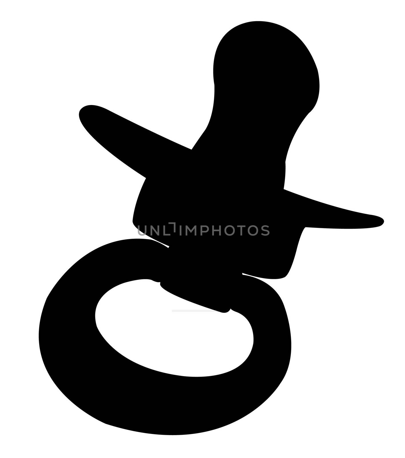 baby pacifier silhouette vector