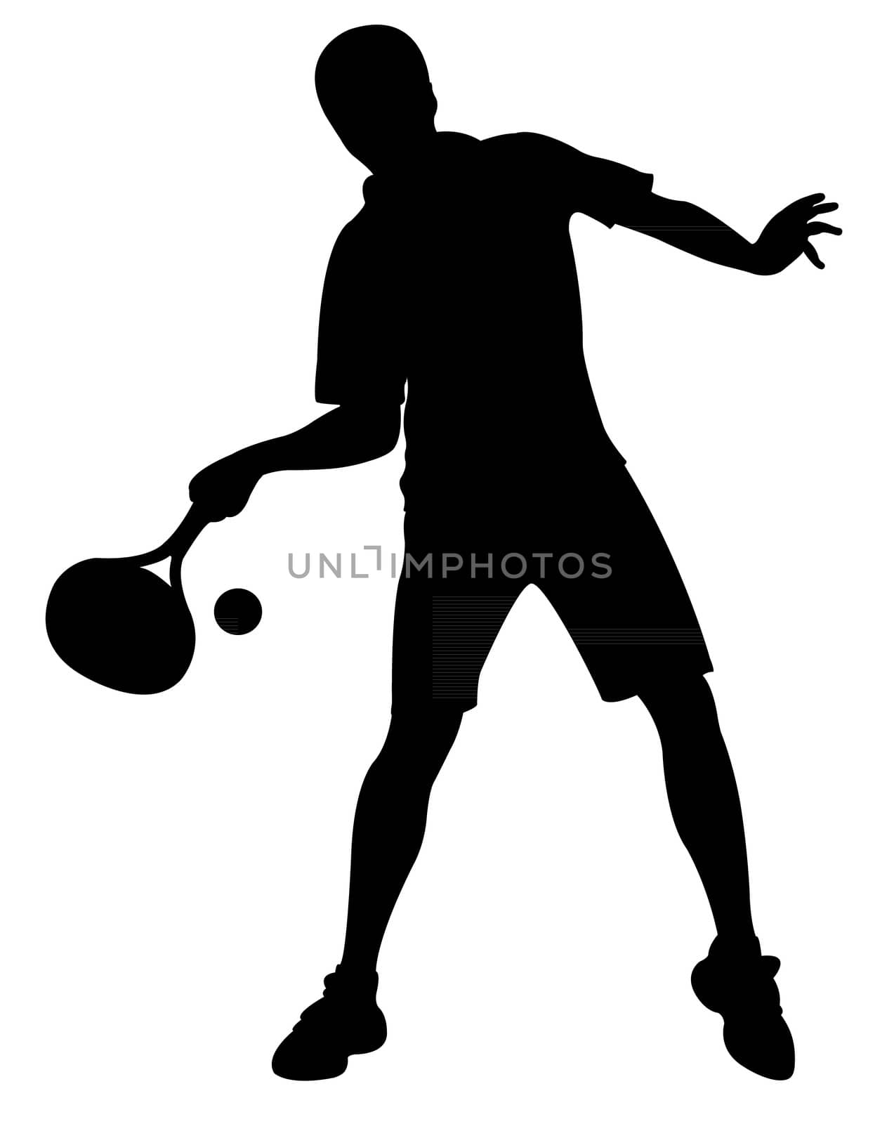 tennis player boy silhouette vector by Dr.G