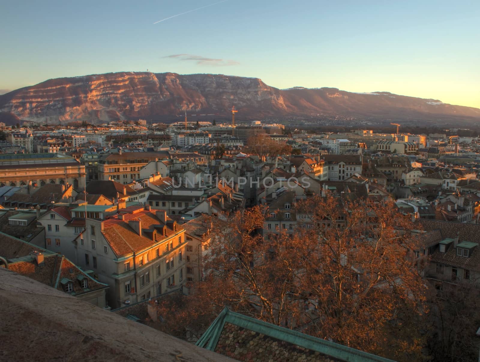 Geneva city and Saleva mountain, Switzerland (HDR) by Elenaphotos21