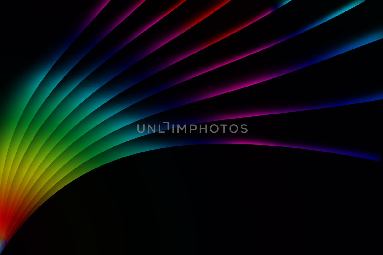 colorful abstract lines on dark background