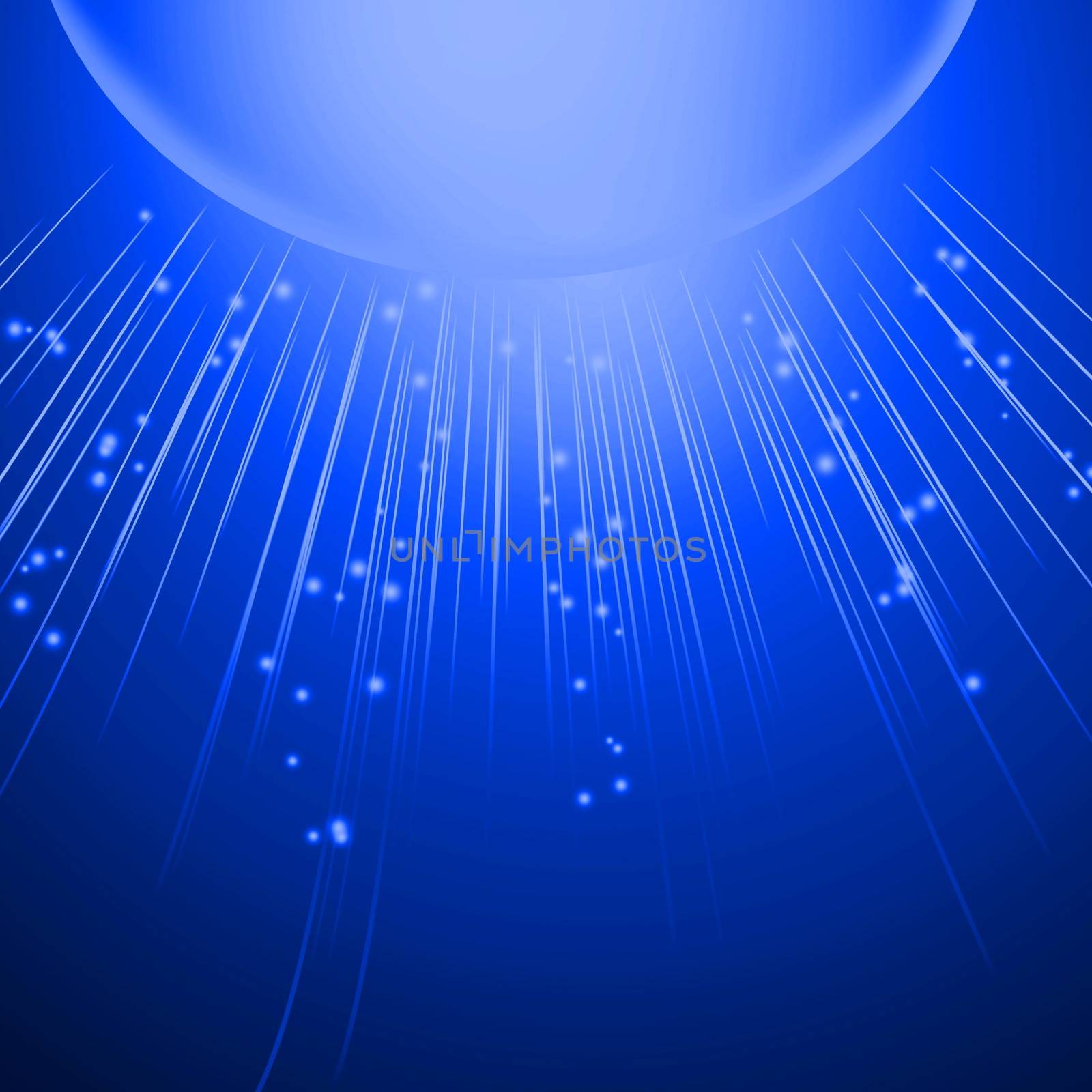 Abstract lines and round blue background