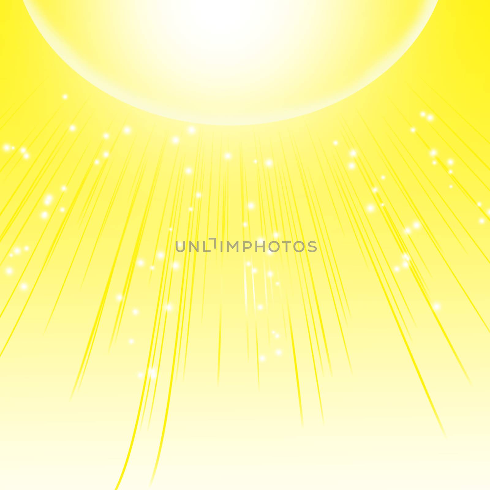 Abstract lines and round yellow background