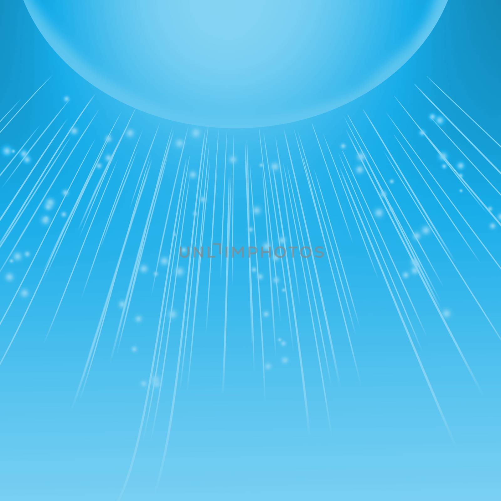 Blue abstract lines and round background
