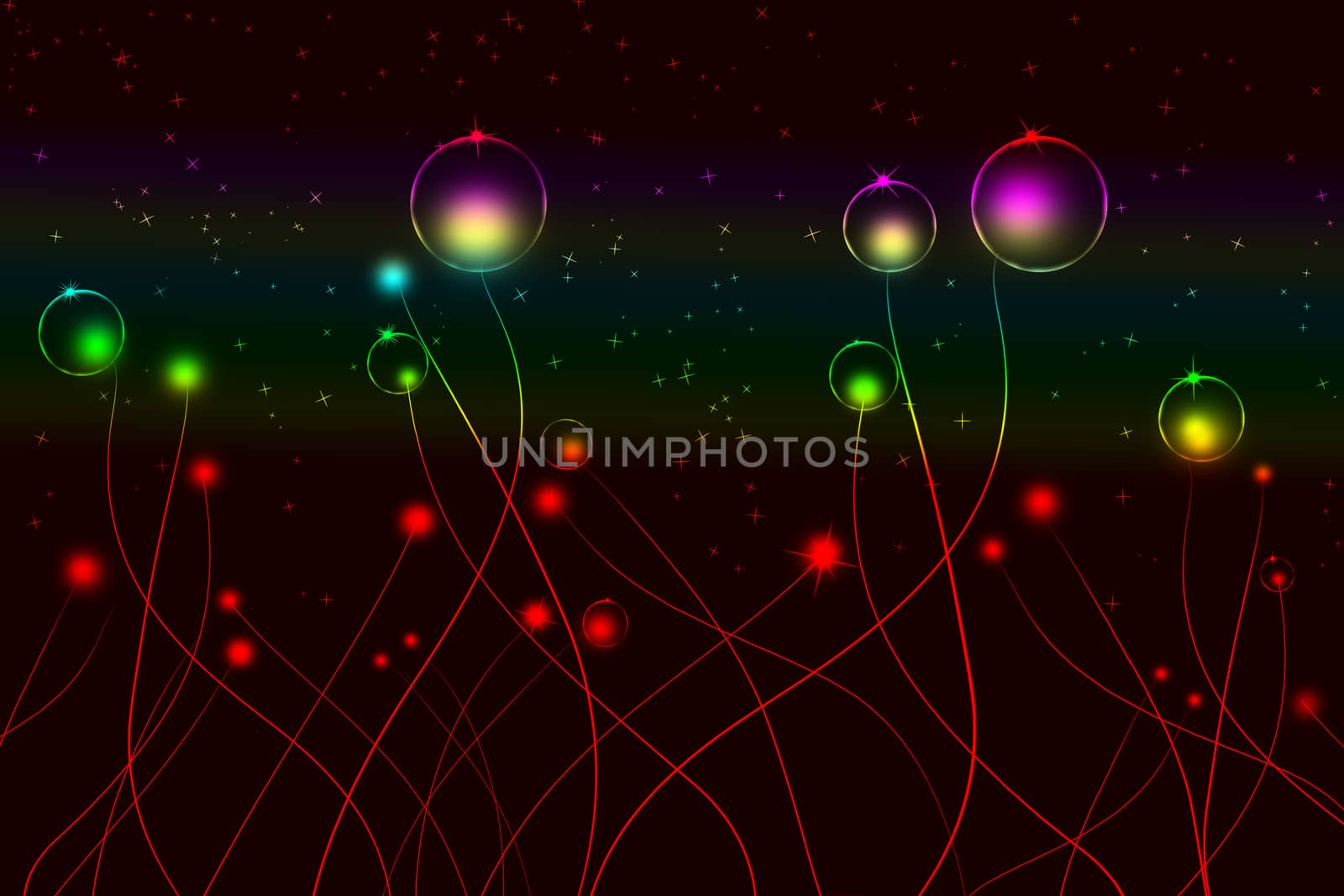 colorful abstract lines and glowing background