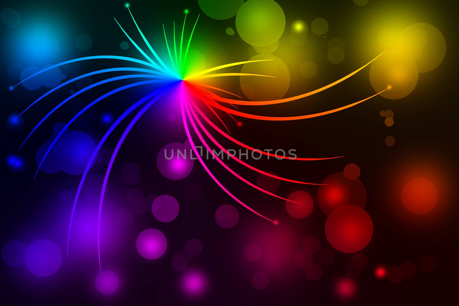 colorful abstract line with glowing background
