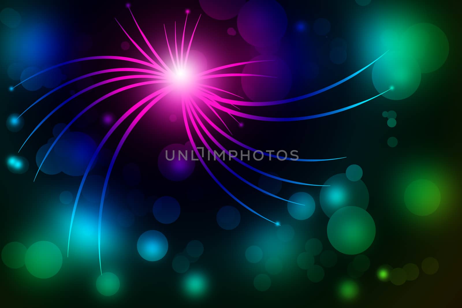 colorful abstract line with glowing background