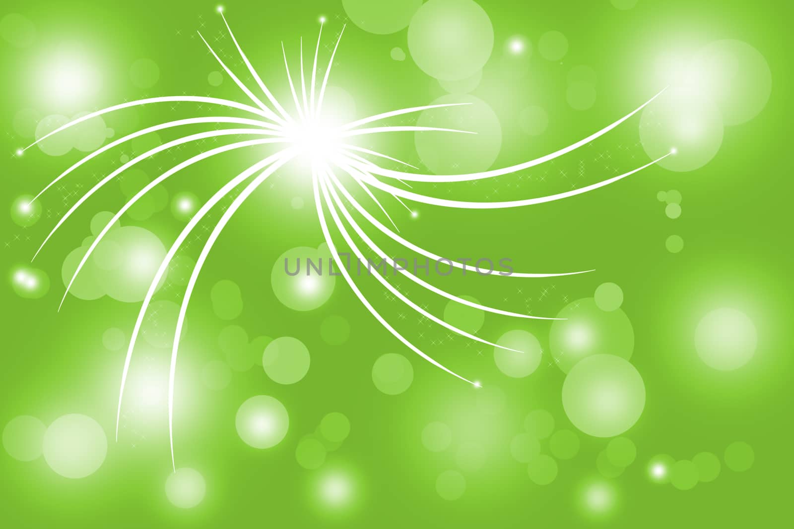 abstract line with glowing green background