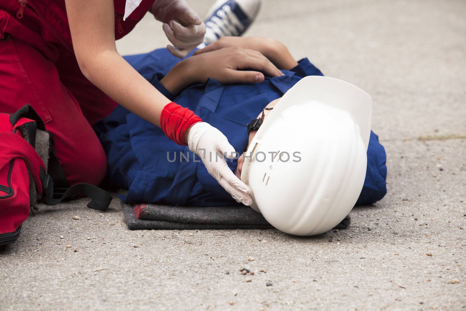 First aid exam by wellphoto