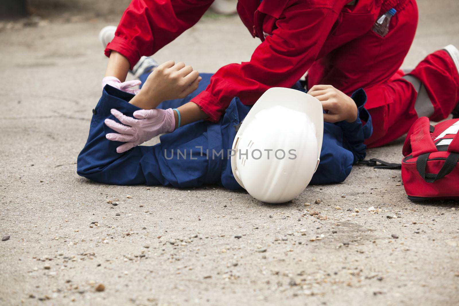 First aid exam by wellphoto