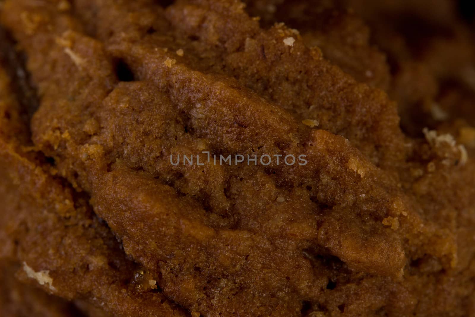 Macro of delicious chocolate christmas cookie