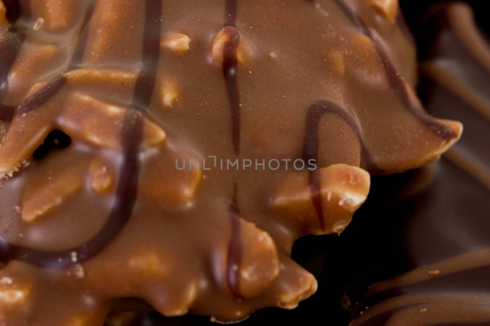 Close up of one gingerbread with nuts