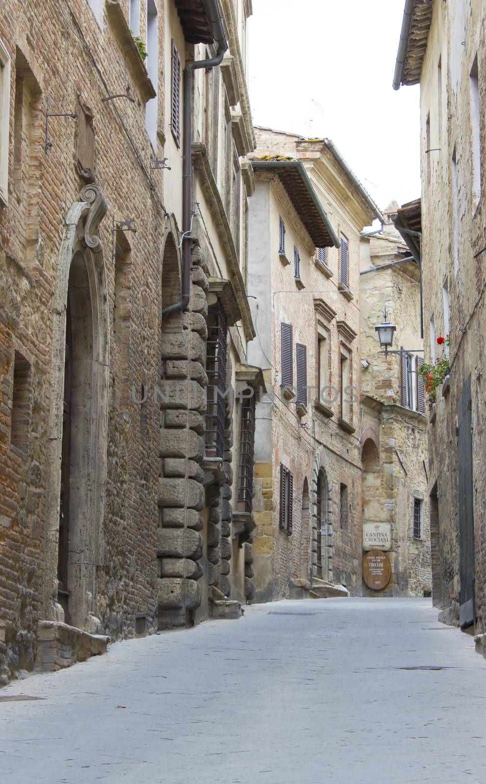 lovely tuscan street - Montepulciano, Italy by miradrozdowski