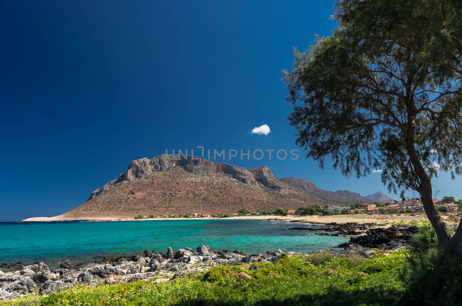 The famous beach where Anthony Quinn danced the most famous musical piece of Mikis Theodorakis in the film "Zorba the greek"