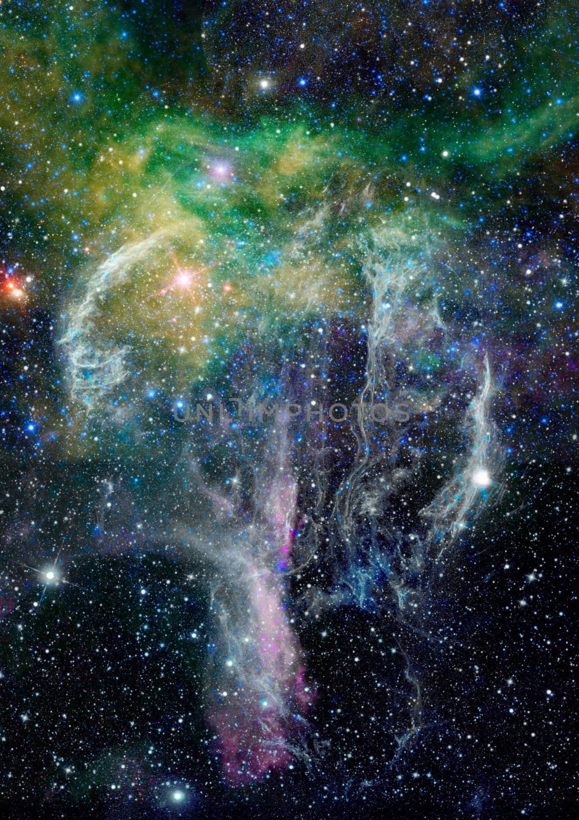 Far being shone nebula and star field against space. "Elements of this image furnished by NASA".