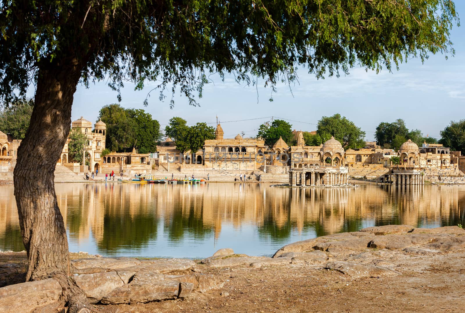 Gadi Sagar (Gadisar)Lake, Jaisalmer, Rajasthan, India, Asia by vladimir_sklyarov