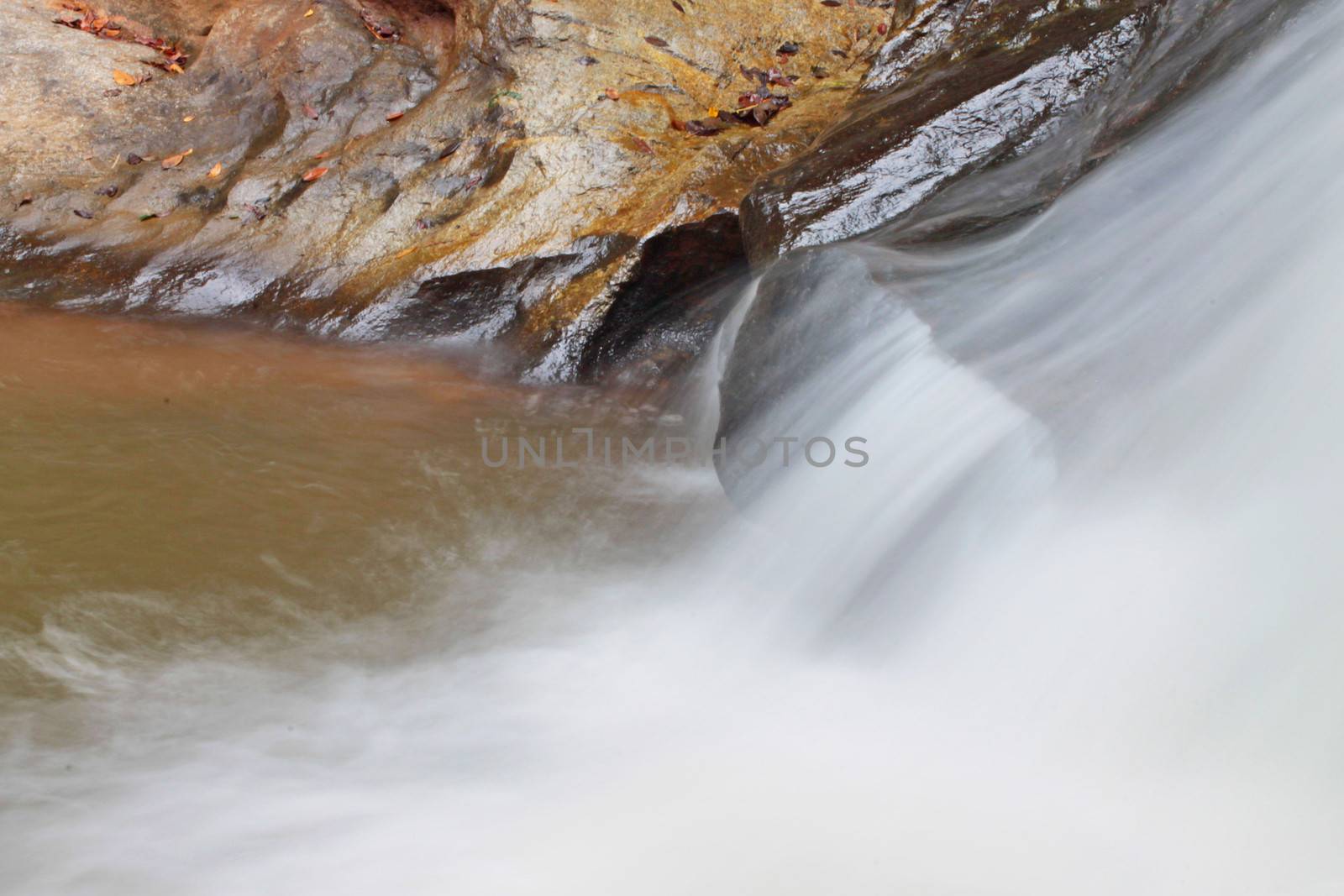 Waterfall in The forest at Chiang Mai , Thailand