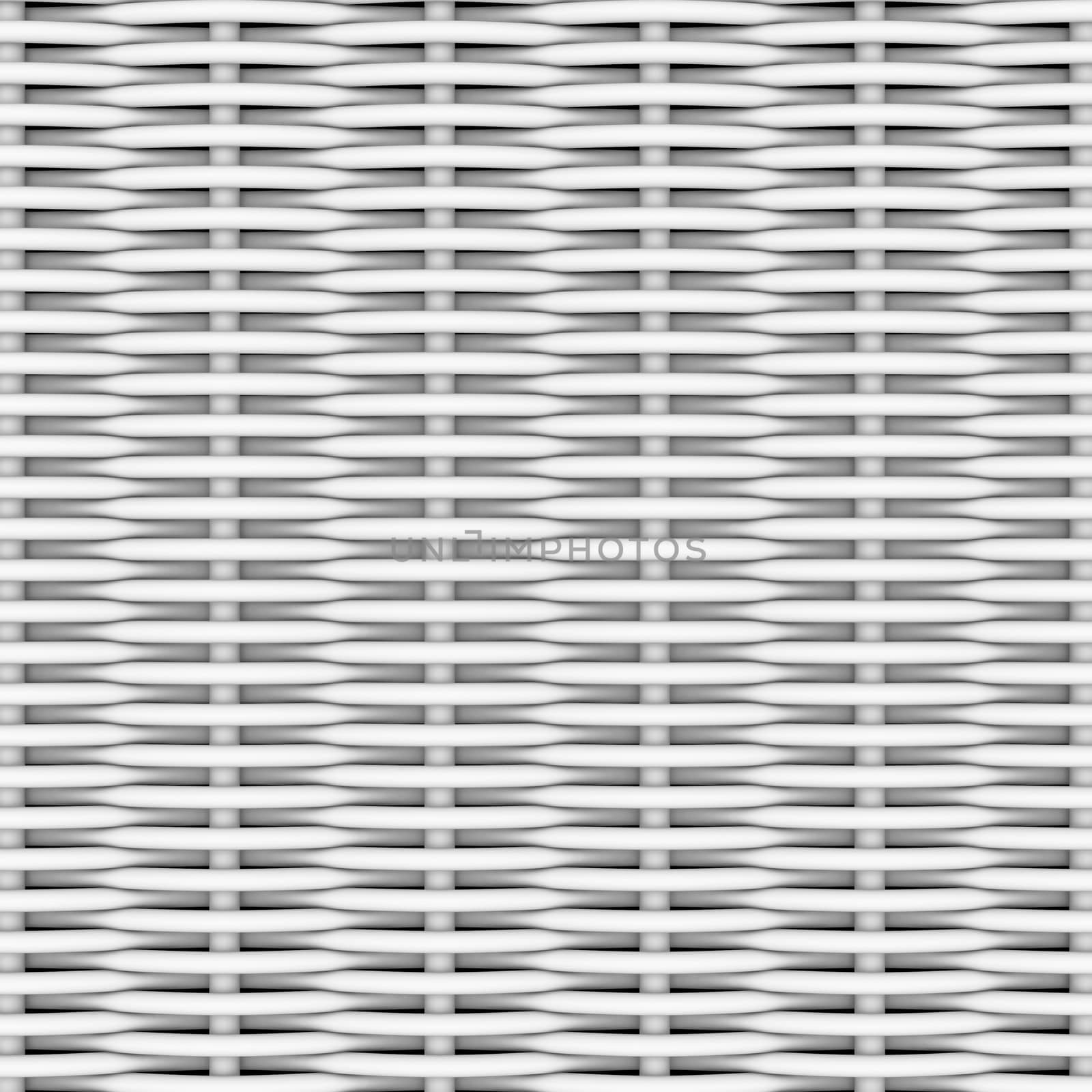 White woven rattan. Decor background. The 3d render