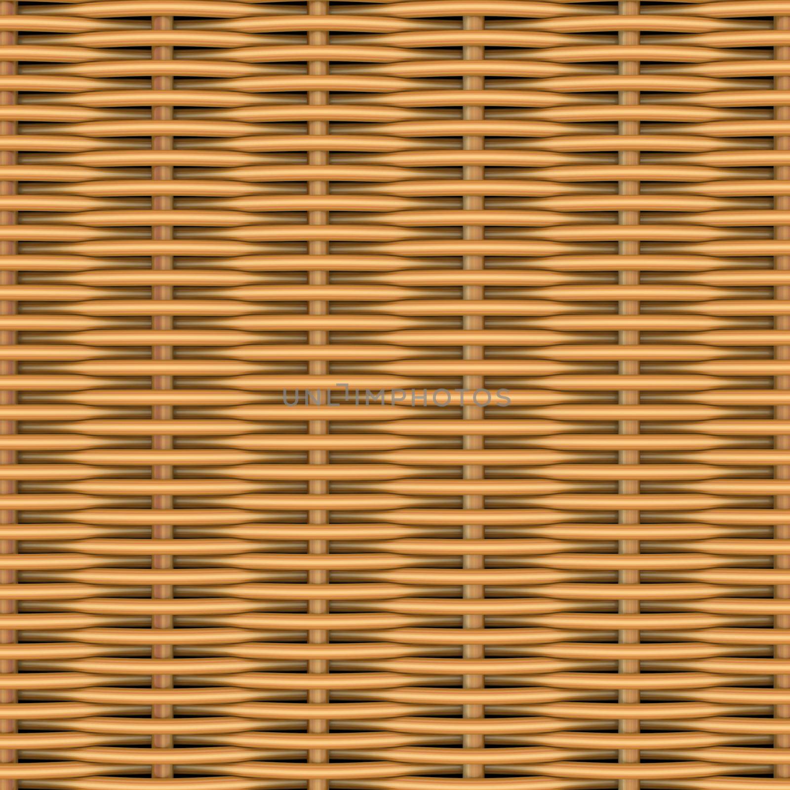 Woven rattan with natural patterns. The 3d render