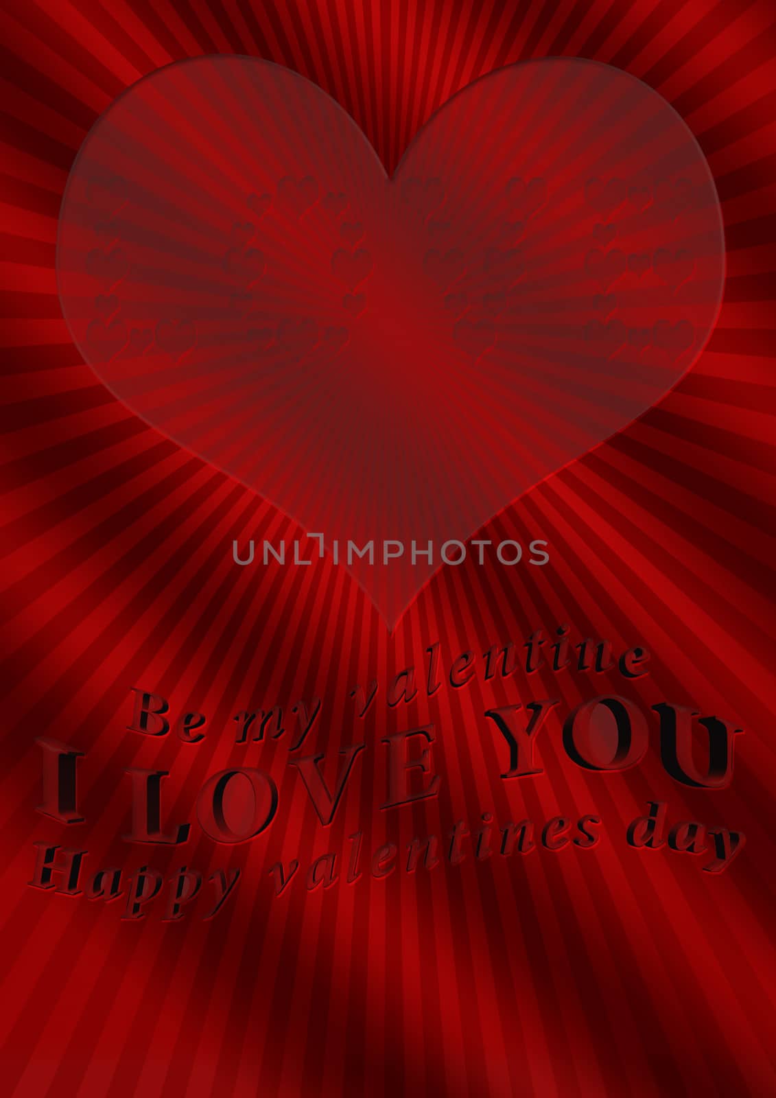 Three dimensional generate valentine's day background