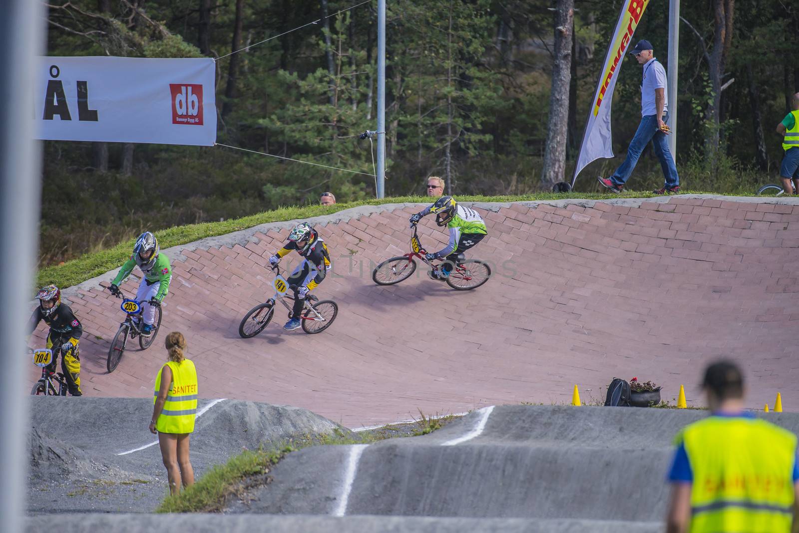 The fifth round of the Norway Cup in BMX was held in Raade (R��de), Norway.  The images are shot 24 August 2013.