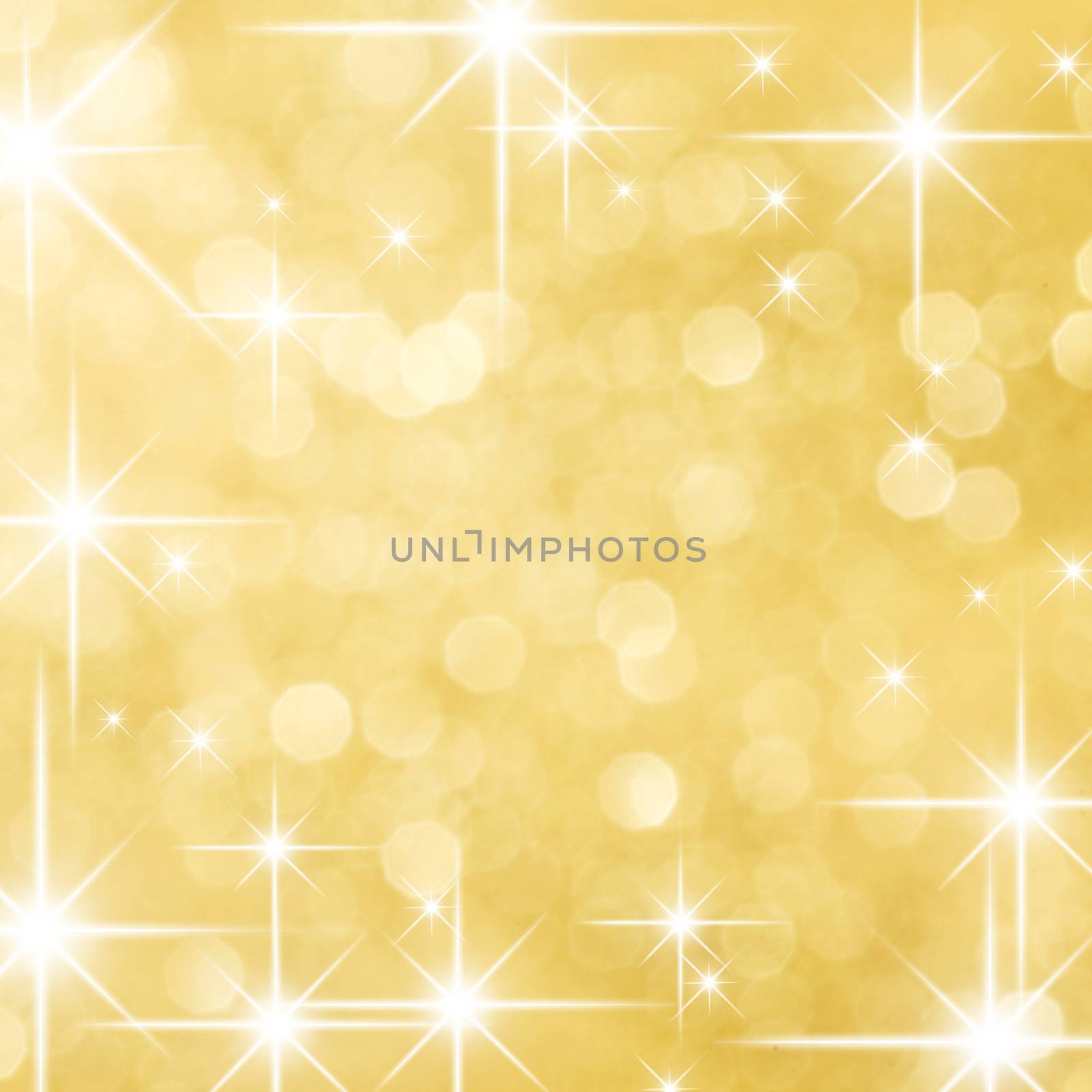 Golden shiny stars christmas bokeh background