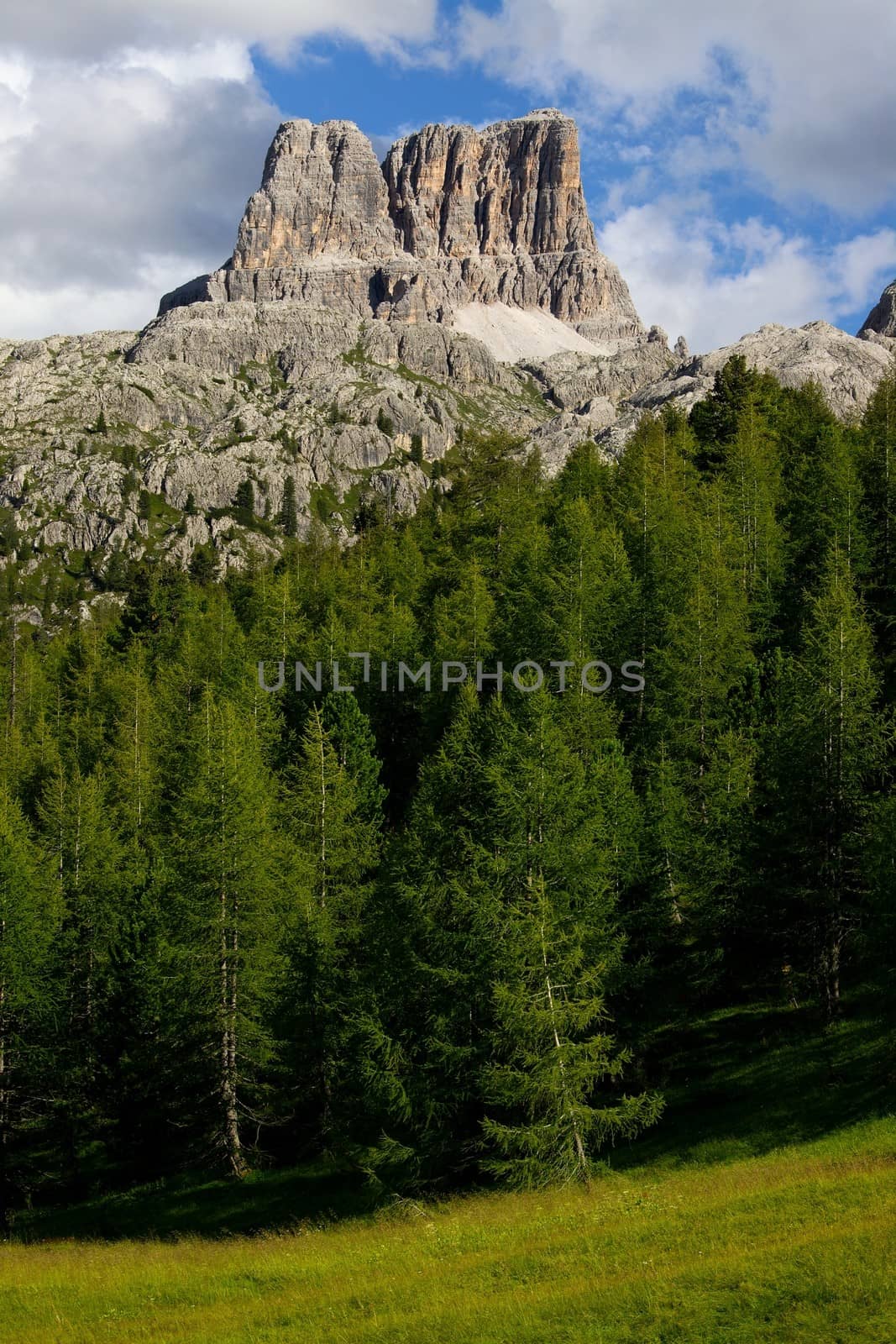 High mountain cliffs in the Dolomites