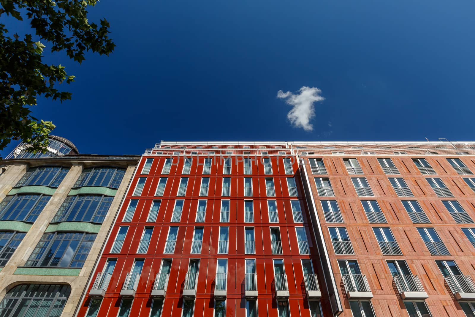 Modern House Facade in the Historical Center of Berlin, Germany