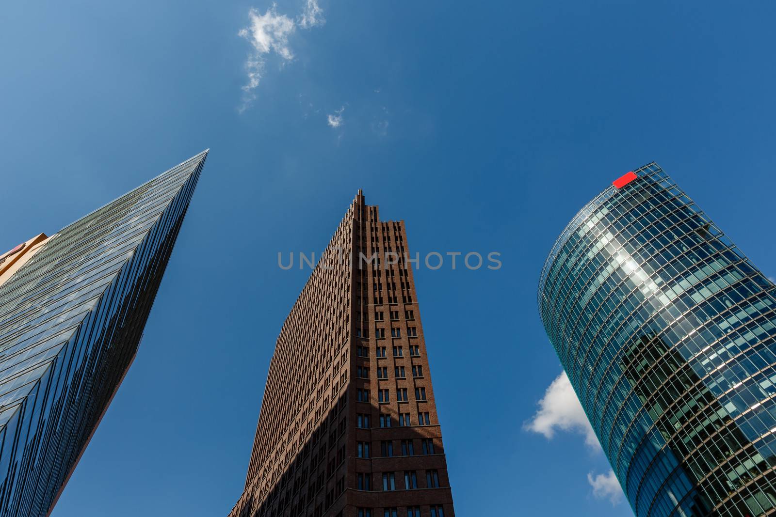 BERLIN - AUGUST 24: The Potsdamer Platz on August 24, 2013 in Berlin, Germany. The Potsdamer Platz is the new modern city center of Berlin.