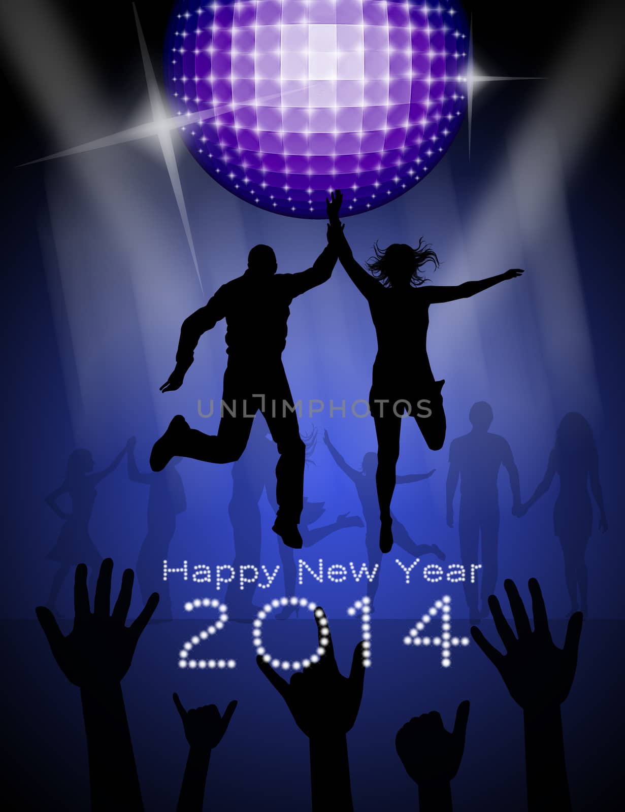 Disco party to celebrate the new year