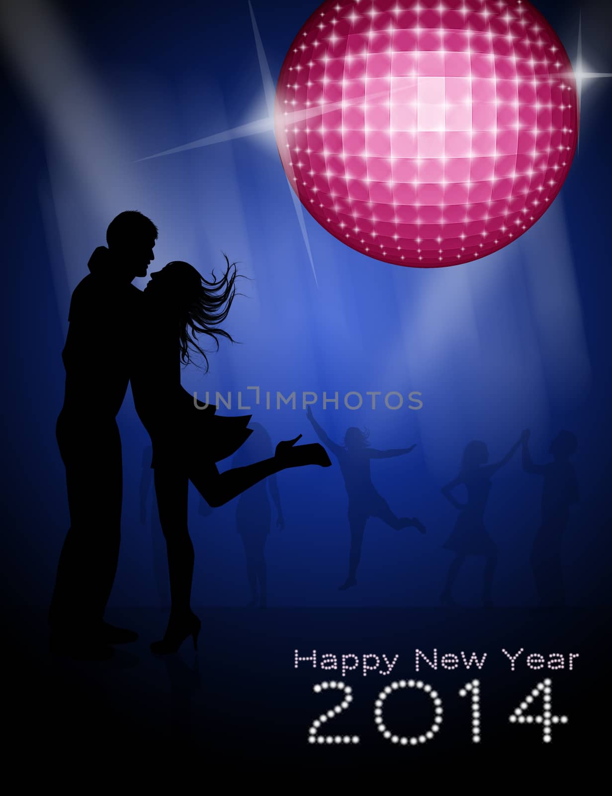 a couple celebrate the new year