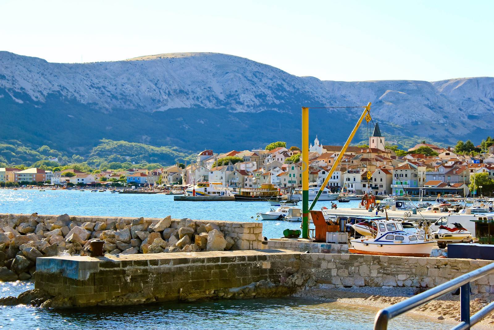 Town of Baska waterfront, Island Krk, Croatia