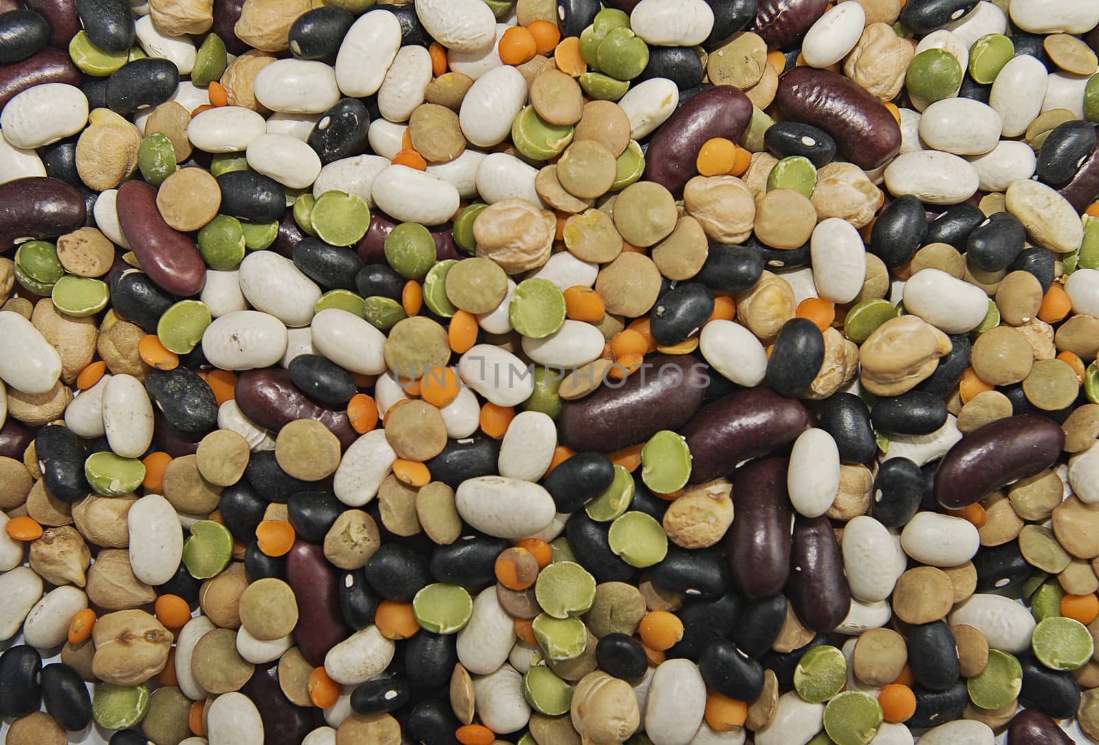 Various legumes: peas, kidney-beans, lentils background