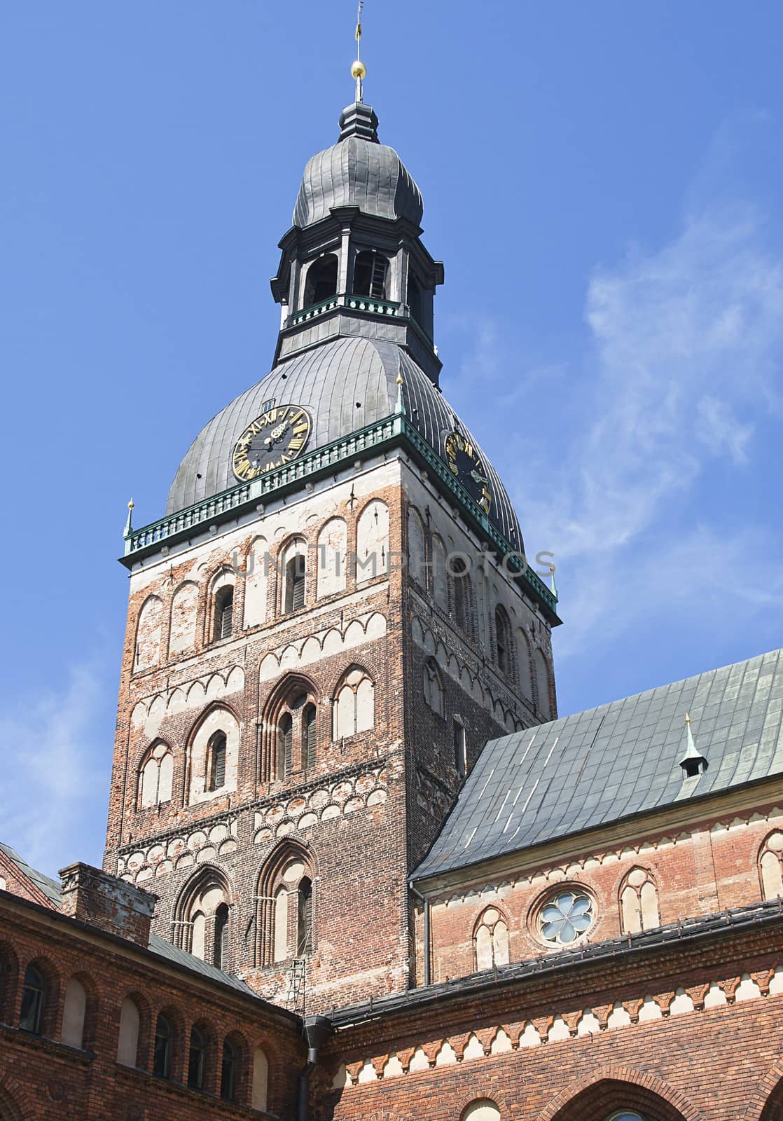 Tower of Riga cathedral, capital of Latvia