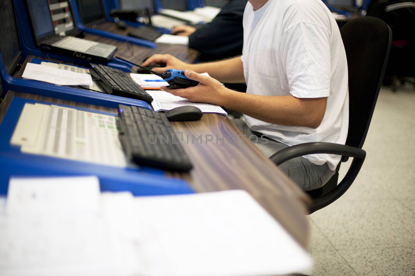 Man working in control room