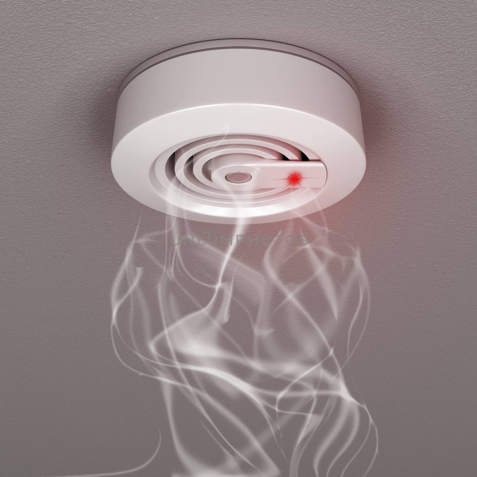 Smoke and fire detector with smoke