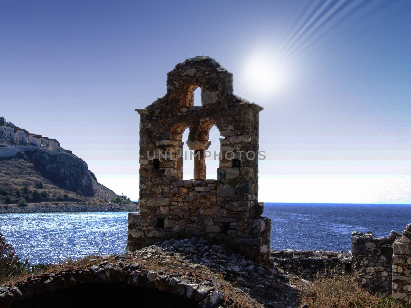 Old church near the sea, Greece by ankarb