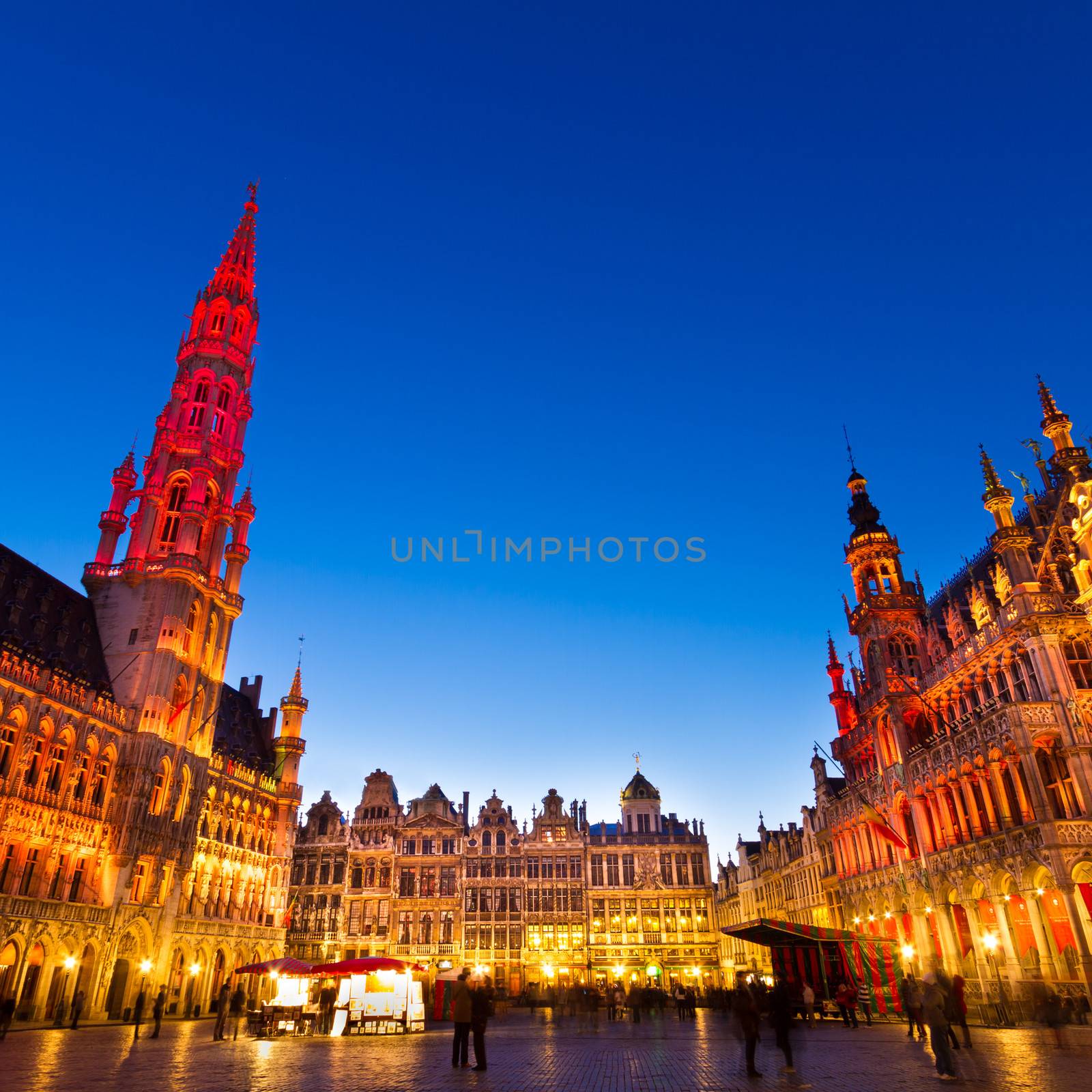 Grote Markt - The main square and Town hall of Brussels, Belgium, Europe.