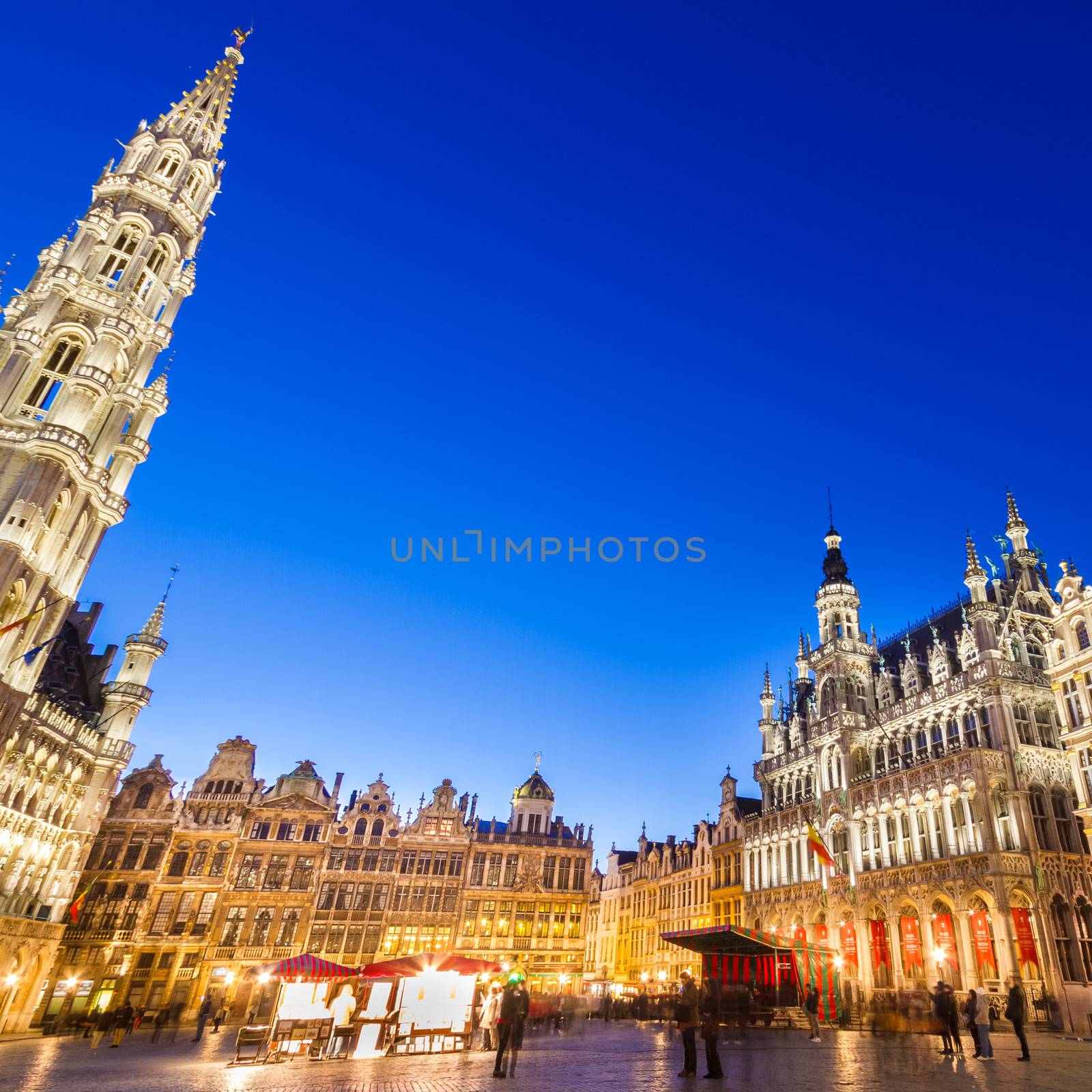 Grote Markt - The main square and Town hall of Brussels, Belgium, Europe.