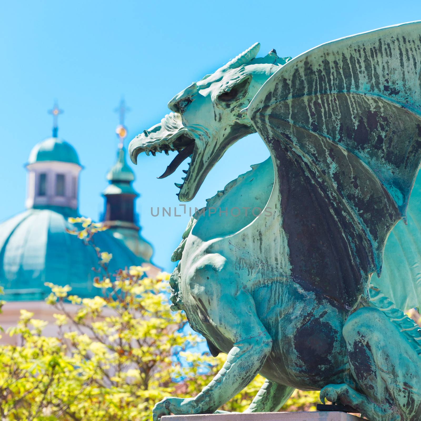 Dragon bridge, Ljubljana, Slovenia. by kasto