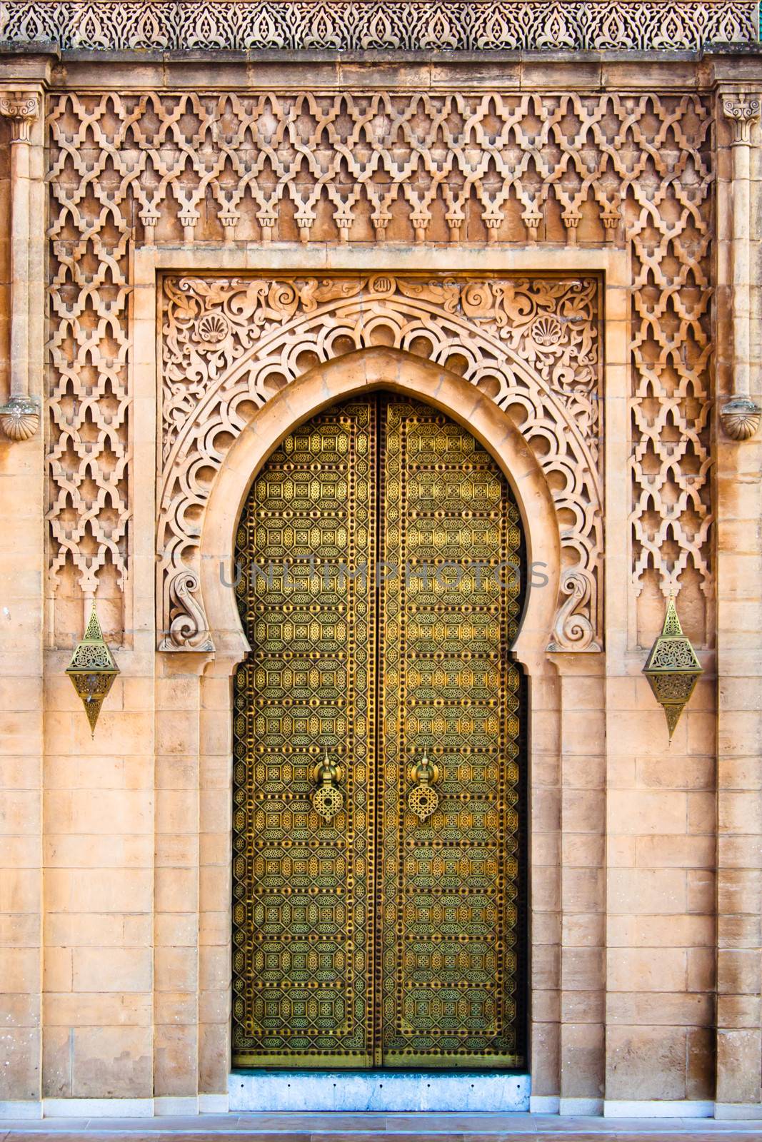 Royal entrance to the mosque in Rabat, Morocco