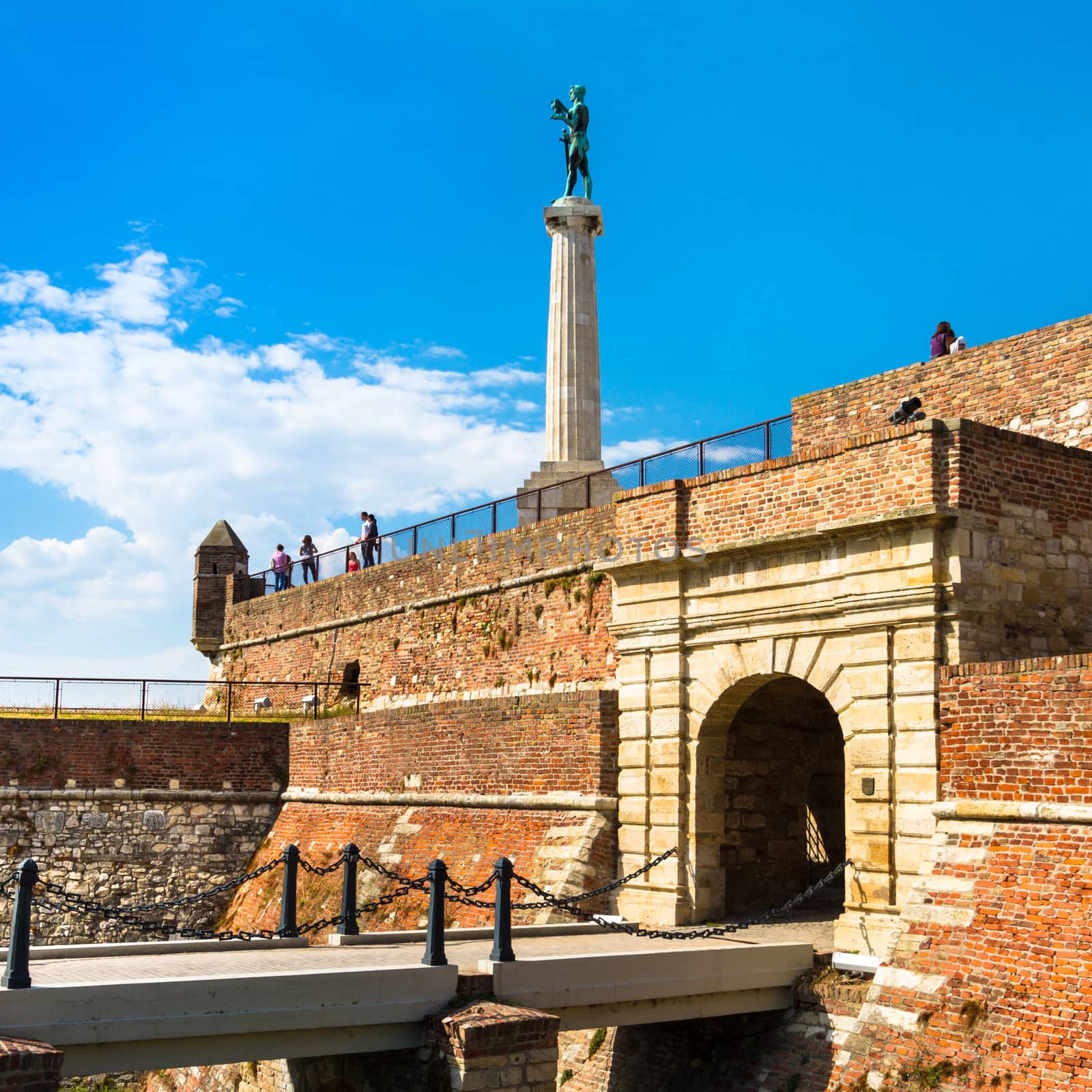 Statue of the Victor or Statue of Victory is a monument in the Kalemegdan fortress in Belgrade, erected on 1928 to commemorate the Kingdom of Serbia's war victories over the Ottoman Empire.