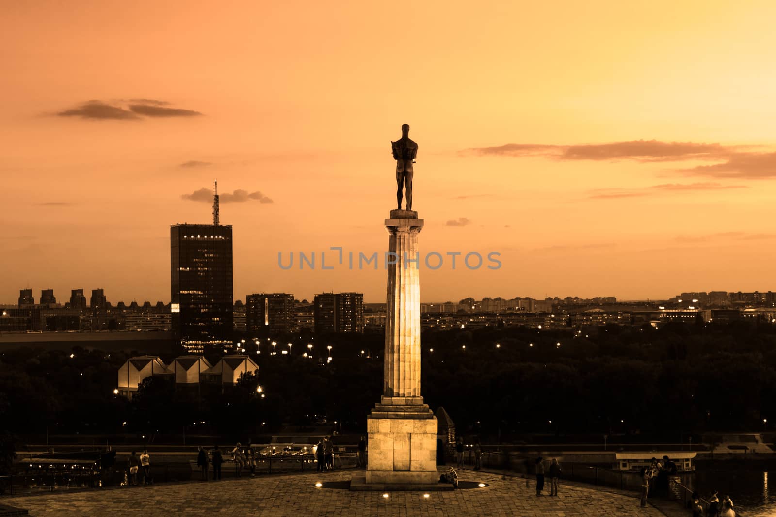 Statue of Victor, Belgrade, Serbia. by kasto