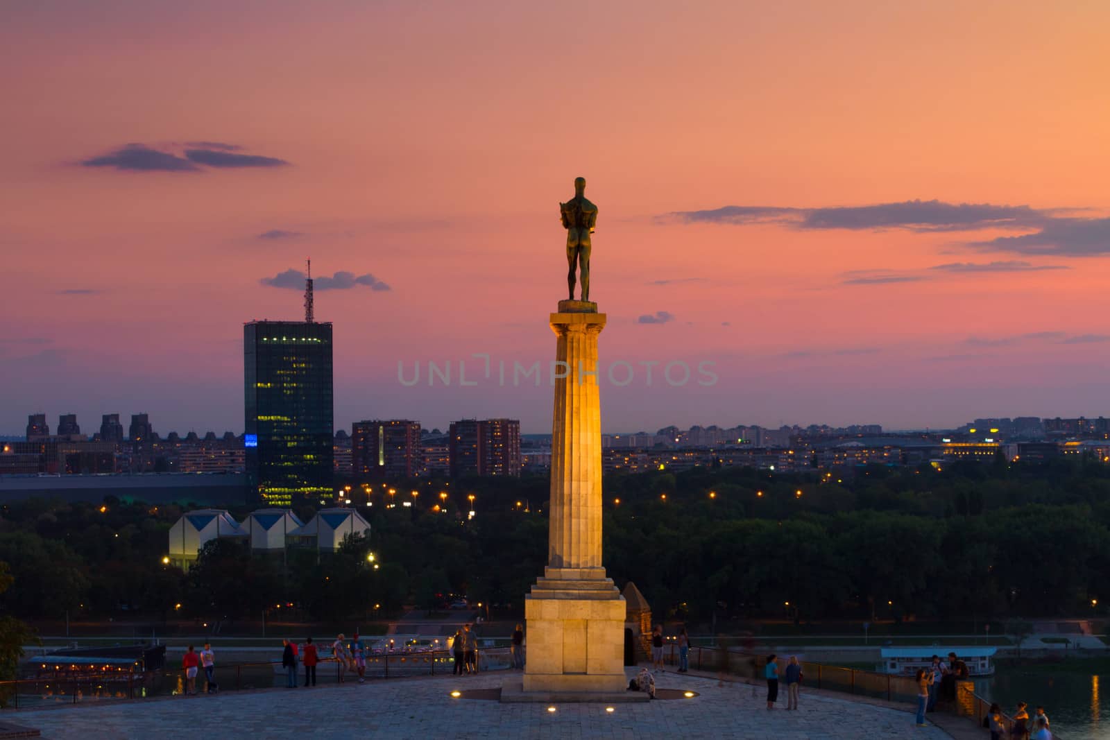 Statue of Victor, Belgrade, Serbia. by kasto