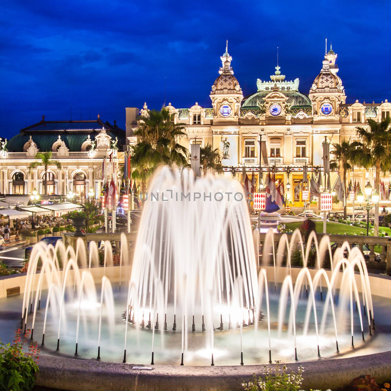 The Monte Carlo Casino is a gambling and entertainment complex located in Monte Carlo, Monaco, Cote de Azul, France, Europe. It includes a casino, the Grand Th����tre de Monte Carlo, and the office of Les Ballets de Monte Carlo.