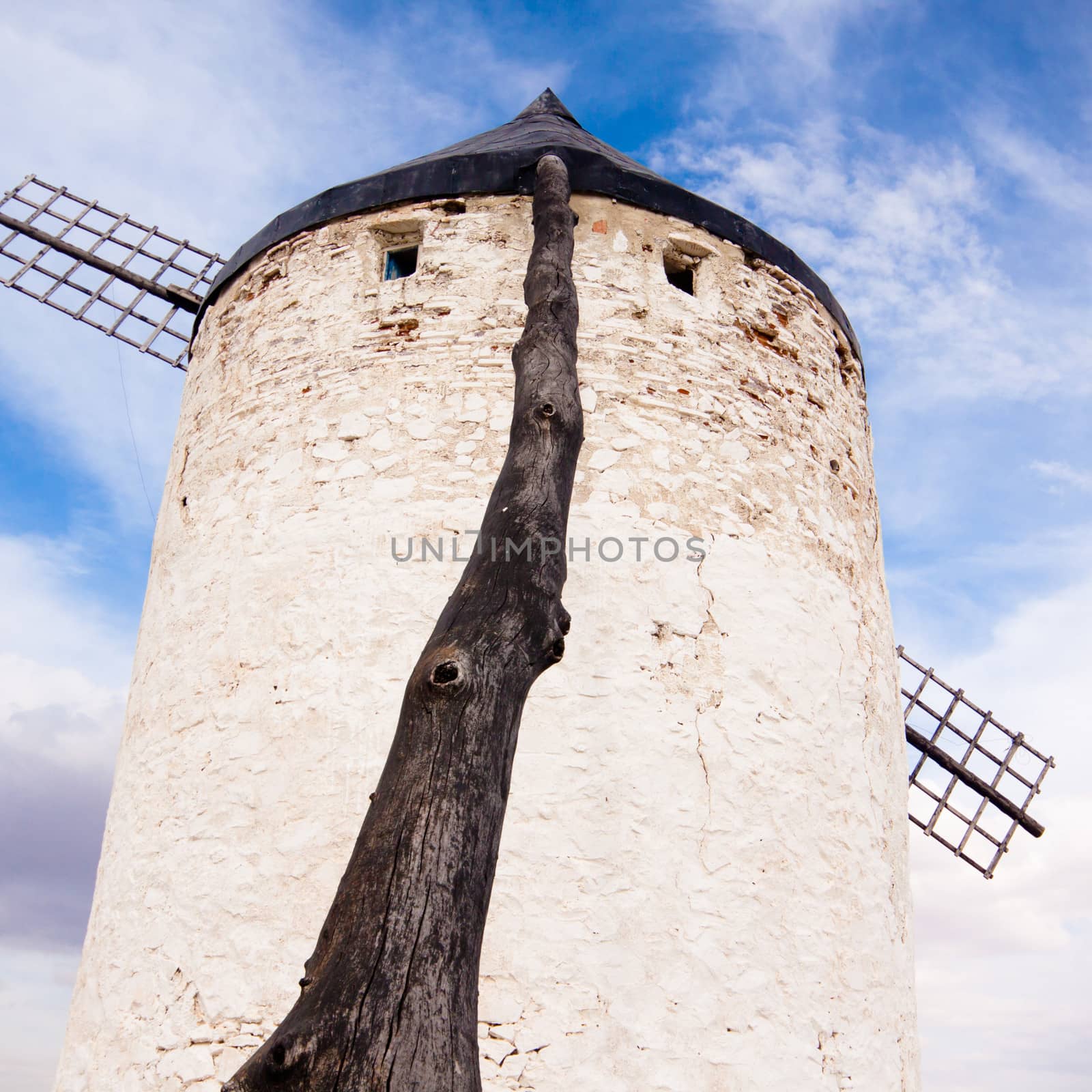 Vintage windmills in La Mancha. by kasto